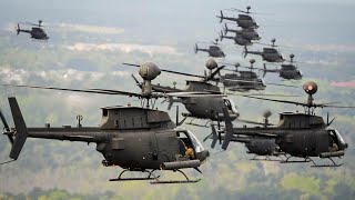 Guinness record and last flight of OH58D Kiowa Warrior helicopters [upl. by Kcirddor]