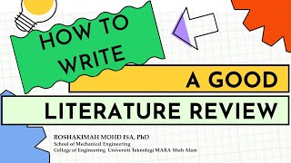 How To Write A Good Literature Review [upl. by Tnairb372]