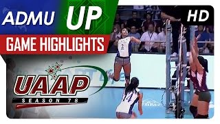 UAAP 78 WV ADMU vs UP Game Highlights [upl. by Aekin]