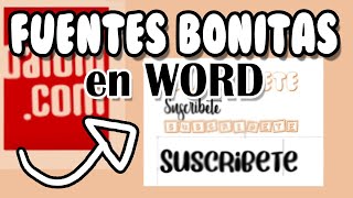 Como descargar fuentes bonitas para word [upl. by Enilesor39]