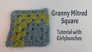 Mitred Granny Square Tutorial  Girlybunches [upl. by Whitcher]