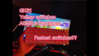 GK61 Gateron Optical Yellow Switches Gameplay Handcam Chill ASMR ✨ [upl. by Bohon]