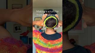 Making a scrunchie from an old project crochet foryou diy christianyoutuber youtube [upl. by Asiruam551]