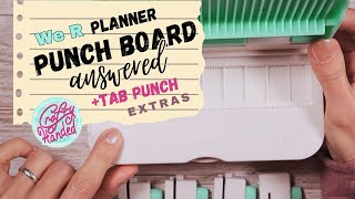 We R Planner Punch Board ANSWERED  Tab punch TIPS [upl. by Noitsirhc]