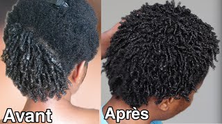 BOUCLER ses CHEVEUX CREPUS COURTS  facile amp rapide😍😍  Routine capillaire SPECIAL cheveux courts✨ [upl. by Dnalyr]