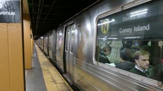 BMT Broadway Line R68A N Train at 5th Ave59th St 4K Queens Bound [upl. by Mixam]