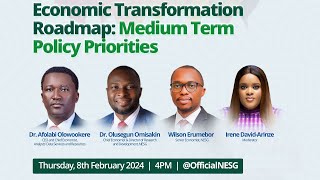 Economic Transformation Roadmap Medium Term Policy Priorities [upl. by Epuladaugairam274]