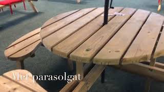 Rockwood® Picknicktafel Rond  Massief Grenen [upl. by Paris]