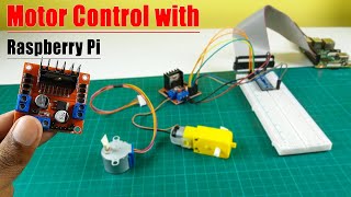 Motor control with Raspberry Pi  L298N motor driver with Raspberry Pi [upl. by Aynatahs]