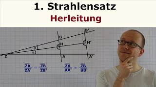 1 Strahlensatz  Herleitung [upl. by Nnylyt245]