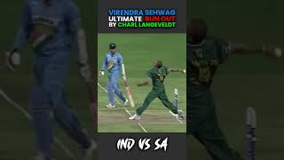 Virender Sehwag RunOut by Charl Langeveldt  Brilliant Fielding Display epiccricketmoments [upl. by Salim]