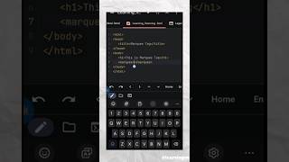 Marquee tag in html on mobile shorts css html html5 [upl. by Chelsae]