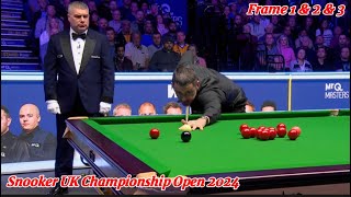 Snooker UK Championship Open Ronnie O’Sullivan VS Ali Carter  Frame 1 amp 2 amp 3 [upl. by Ydospahr]