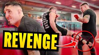 Taking The Hardest Kick In The World Off The Kickboxing King 😳  Tom Aspinall  Dead Leg Challenge [upl. by Olethea]