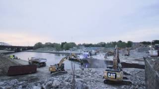 Timelapse Afbraak IJzerlaanbrug  Antwerpen [upl. by Eldora]