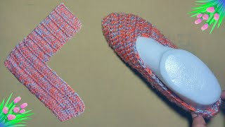 very easy crochet slipperssocksshoes  woolen socks  winter socks🧦 [upl. by Yesrod]