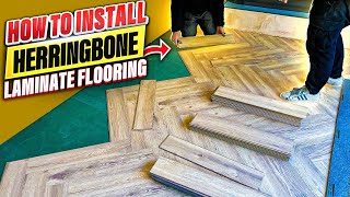 How To Install Herringbone Laminate Flooring [upl. by Amary]