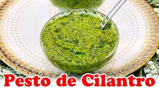 Pesto de Cilantro receta casera [upl. by Llemert]