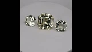 4370 Carats Excellent Asscher Cut Yellow Aquamarine Set for Jewelry from Skardu Pakistan [upl. by Moffat279]