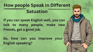 how people speak in different situations  Graded Reader  Improve Your English Speaking [upl. by Ayekan]