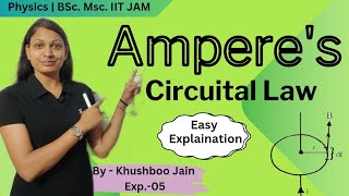 Amperes Circuital Law  lect 01  electromagnetic wave physics 12th bsc [upl. by Aranahs]