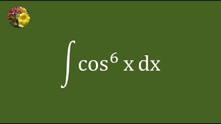 Evaluating the indefinite integral using comples numbers and binomial theorem [upl. by Vivyan]