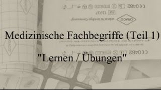 Medizinische Fachbegriffe Teil 1 Übersetzung zum lernen und üben [upl. by Relyhs]