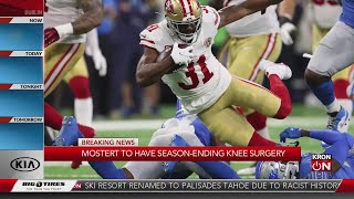 49ers RB Raheem Mostert to undergo seasonending surgery [upl. by Garald]