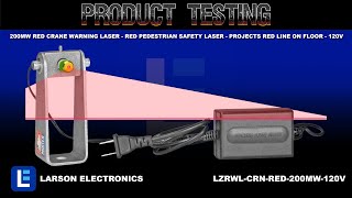 200mW Red Crane Warning Laser  Red Pedestrian Safety Laser  Projects Red Line on Floor  120V [upl. by Leal589]