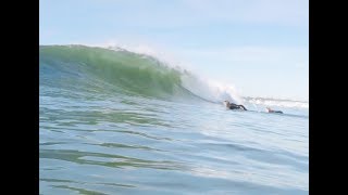 Narragansett Beach Surfing  June Swell  Raw GoPro [upl. by Etselec]