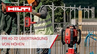 Höhenübertragungen mit dem Hilti Rotationslaser PR 4022 [upl. by Enilasor]