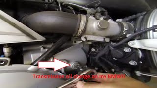 BMW R1200RT transmission oil change and air filter check [upl. by Notlih83]