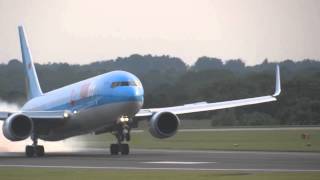 TUI Nordic 767300 SERFS landing 05R Manchester [upl. by Maclaine]