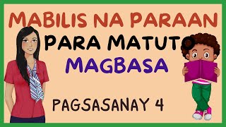 MABILIS NA PARAAN NG PAGBASA  PAGSASANAY 4  BEGINNERS at GRADE ONE [upl. by Yme593]