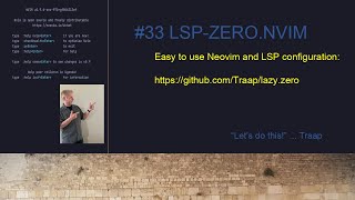 LSPZERONVIM  Almost ZERO effort [upl. by Watts]