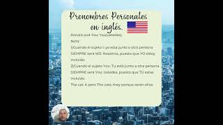 Pronombres Personales en Inglés [upl. by Pillyhp]