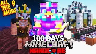 I Survived 100 Days in ALL THE MODS 9 HARDCORE MINECRAFT AGAIN [upl. by Eicak]