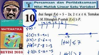 nilai mutlak persamaan dan pertidaksamaan bse matematika kelas 10 k 13 revisi 2016 UK 12no10 [upl. by Sturrock299]