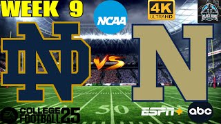 Notre Dame Vs Navy Simulation PS5 4K 60FPS  EA SPORTS COLLEGE FOOTBALL 25 [upl. by Ayek]