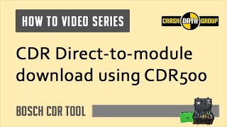 CDR How To Directtomodule Imaging using the Bosch CDR500 FlexRay Adapter [upl. by Melony]