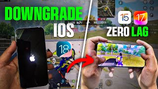 how to downgrade ios without data loss using itunes  downgrade ios 18 to ios 17  BGMI amp Pubg [upl. by Ribak]