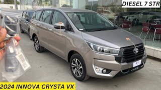 Updated 2024 Toyota Innova Crysta VX 7 Str Review  2024 Innova Crysta VX  Toyota Innova Crysta VX [upl. by Oinafipe]