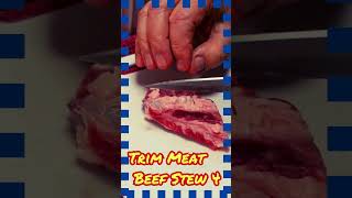 Triming Meat For Beef Stew 4 slowcooking easycooking easyrecipe [upl. by Nabalas446]