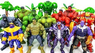 Marvel Avengers HULK RED HULK HULK SMASH Collection GO Defeat Villains Army Battle Toysplaytime [upl. by Arorua]