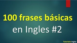 Frases básicas para Aprender Ingles [upl. by Meredeth]