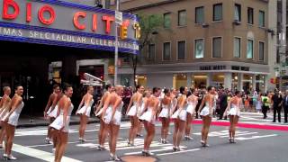 Christmas in August The Rockettes performing on Sixth Avenue NYC this morning [upl. by Aicssej]