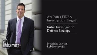 FINRA Investigations 101 Investigation Process amp Defense [upl. by Akimrej862]