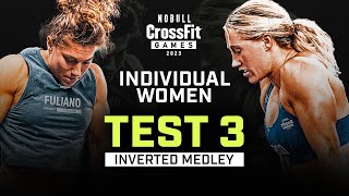 Inverted Medley — Womens Individual Test 3 — 2023 NOBULL CrossFit Games [upl. by Surtimed]