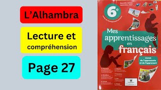 LAlhambra pages 27 Mes apprentissages en français 6AEP 20242025 [upl. by Cati711]