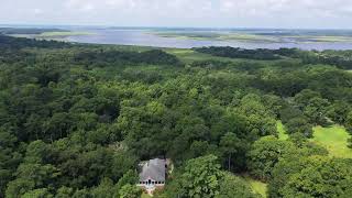 1433 Martins Point Road  14 Acres Fly Over on Wadmalaw Island drone ruralliving [upl. by Ayekat]